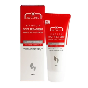 Восстанавливающий крем для уставших ног 3W CLINIC Enrich lovely Foot Treatment