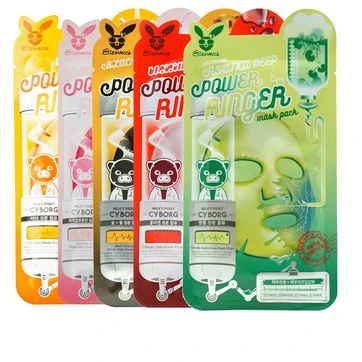 Набор тканевых масок для лица Elizavecca Deep Power Ringer Mask Pack, 5 шт.