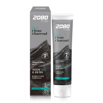 Отбеливающая зубная паста с древесным углем Aekyung 2080 Black Clean Charcoal Toothpaste