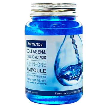 Ампульная сыворотка с коллагеном и гиалуроновой кислотой Farm Stay Collagen & Hyaluronic Acid All-In-One Ampoule