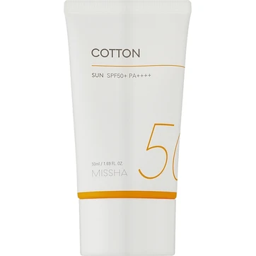 Missha All Around Safe Block Cotton Sun 50ml SPF50+ PA++++ 50 мл солнцезащитный крем с бархатным финишем