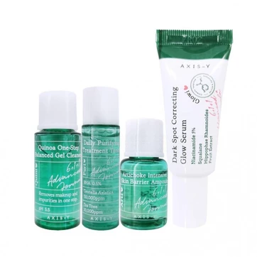 AXIS-Y The Mini Glow Set набор миниатюр успокаивающий раздраженную кожу