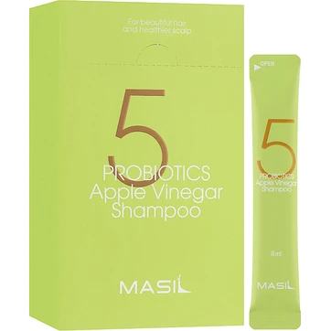 Masil 5 Probiotics Apple Vinegar Shampoo 8мл (20шт.) безсульфатный шампунь с проботиками и яблочным уксусом