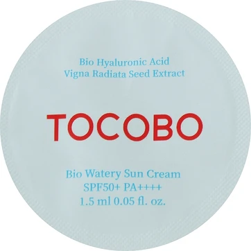 Tocobo Bio Watery Sun Cream SPF50+ PA++++ 1,5 мл увлажняющее солнцезащитное крем-молочко