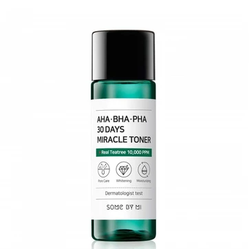 Some By Mi AHA BHA PHA 30 Days Miracle Toner 30 мл (мини) тонер кислотный очищающий для проблемной кожи