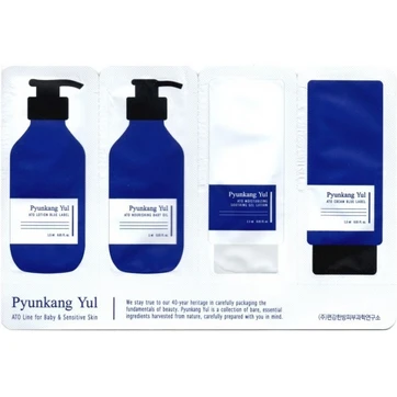 Pyunkang Yul Ato Sample Pouch (Ato Cream Blue Label + Ato Moisturizing Soothing Gel Lotion + Ato Nourishing Baby Oil + Ato Lotion Blue Label) набор пробников средств для чувствительной кожи